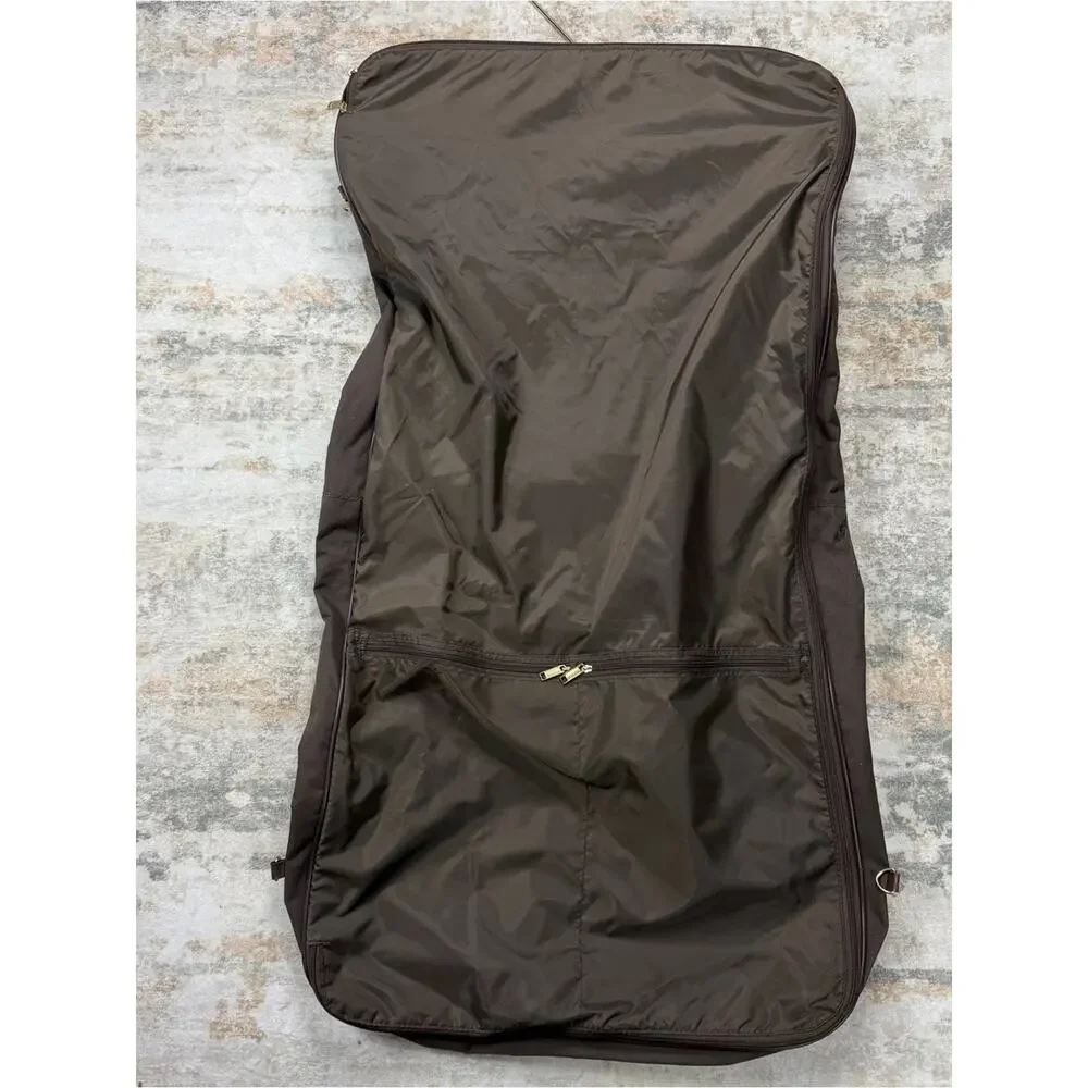 Vintage 1980s Jaguar Brown Garment Bag Suit Carrier Lock 2 Keys